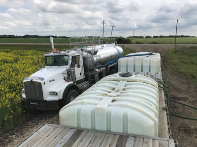 Blue Drop water hauling for Agriculture in Alberta
