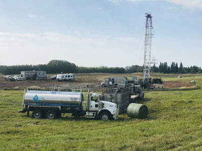 Blue Drop Water Services provides Oilfield water hauling service to all of Alberta