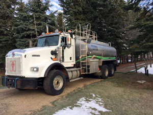 With a fleet of clean, modern water-hauling rigs ready to go, Blue Drop Water Services provides service to all of Alberta